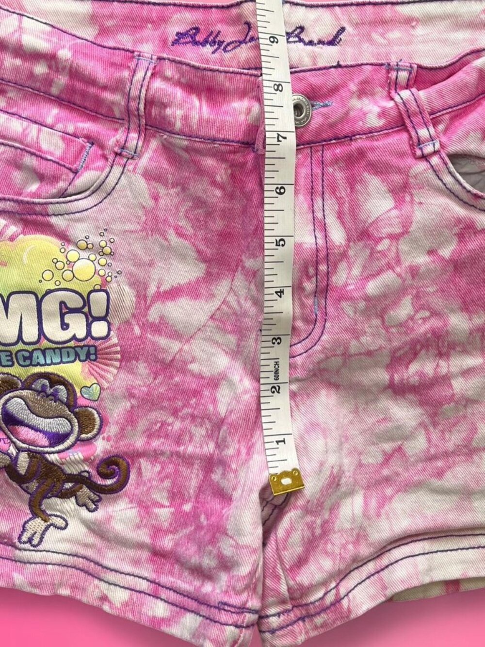 Vintage Y2K Bobby Jack tie dye I love candy kids shorts - Picture 8 of 8